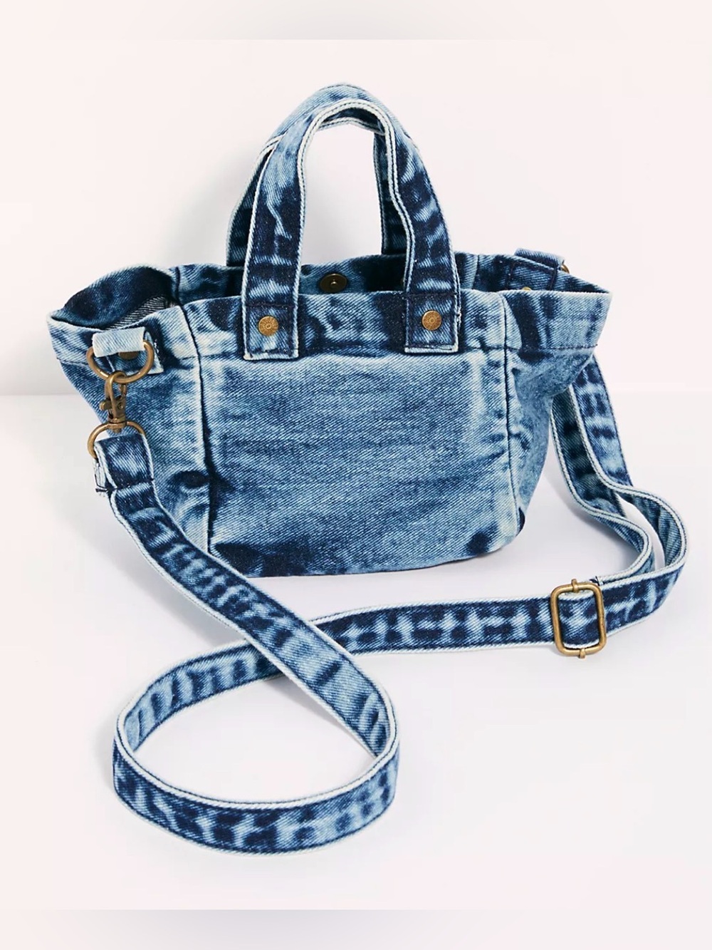 Free People Mini Denim Tote